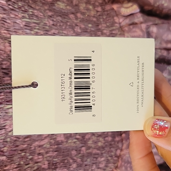 Spell Dahlia Ra-Ra Mini Dress- Mulberry - Picture 4 of 11